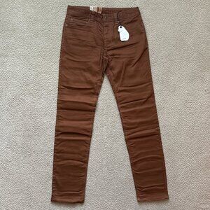 prAna Bridger Jean Slim Straight Organic Cotton Stretch 30x34 Sepia Brown NWT